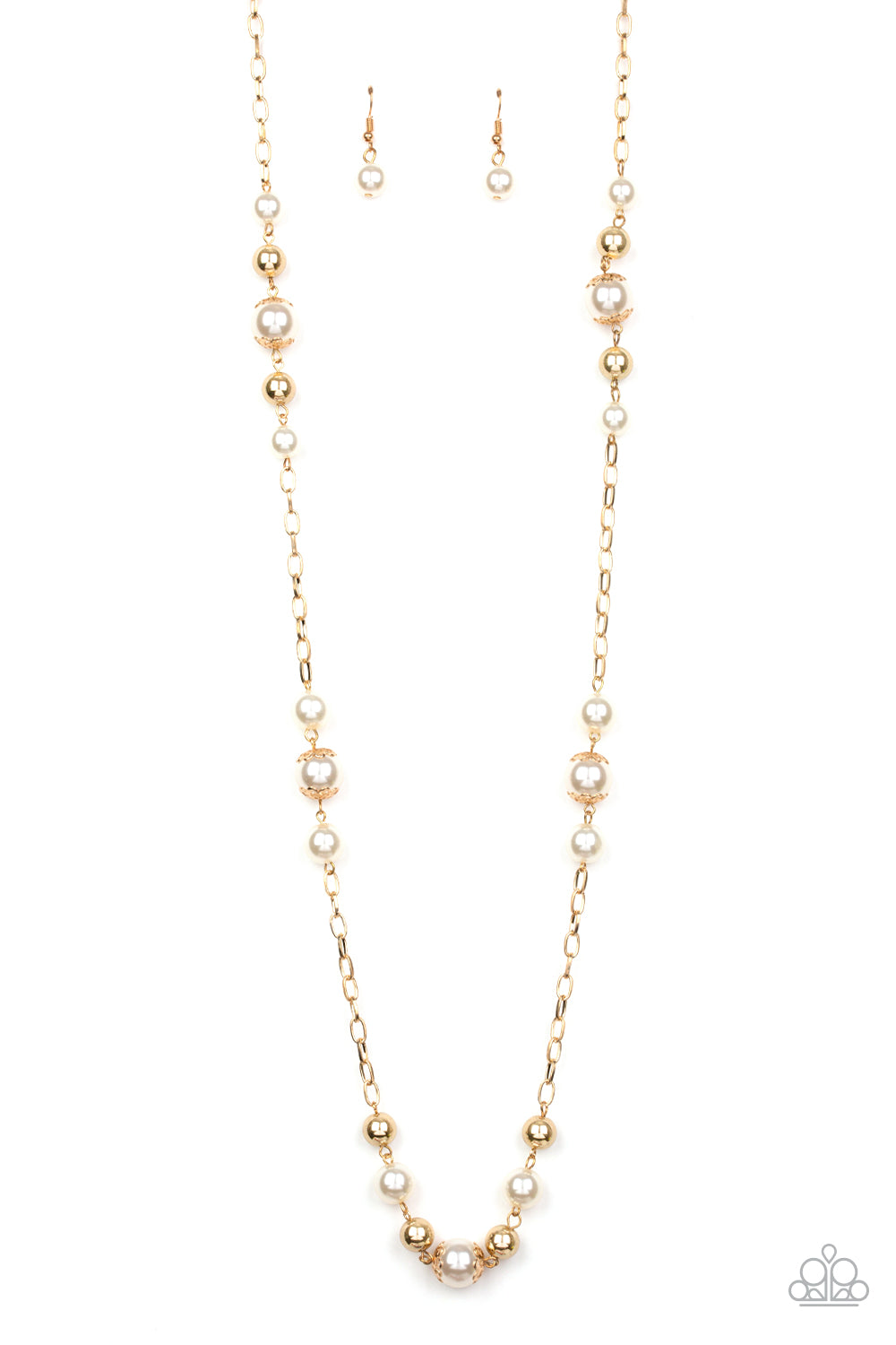 Wall Street Waltz - gold - Paparazzi necklace