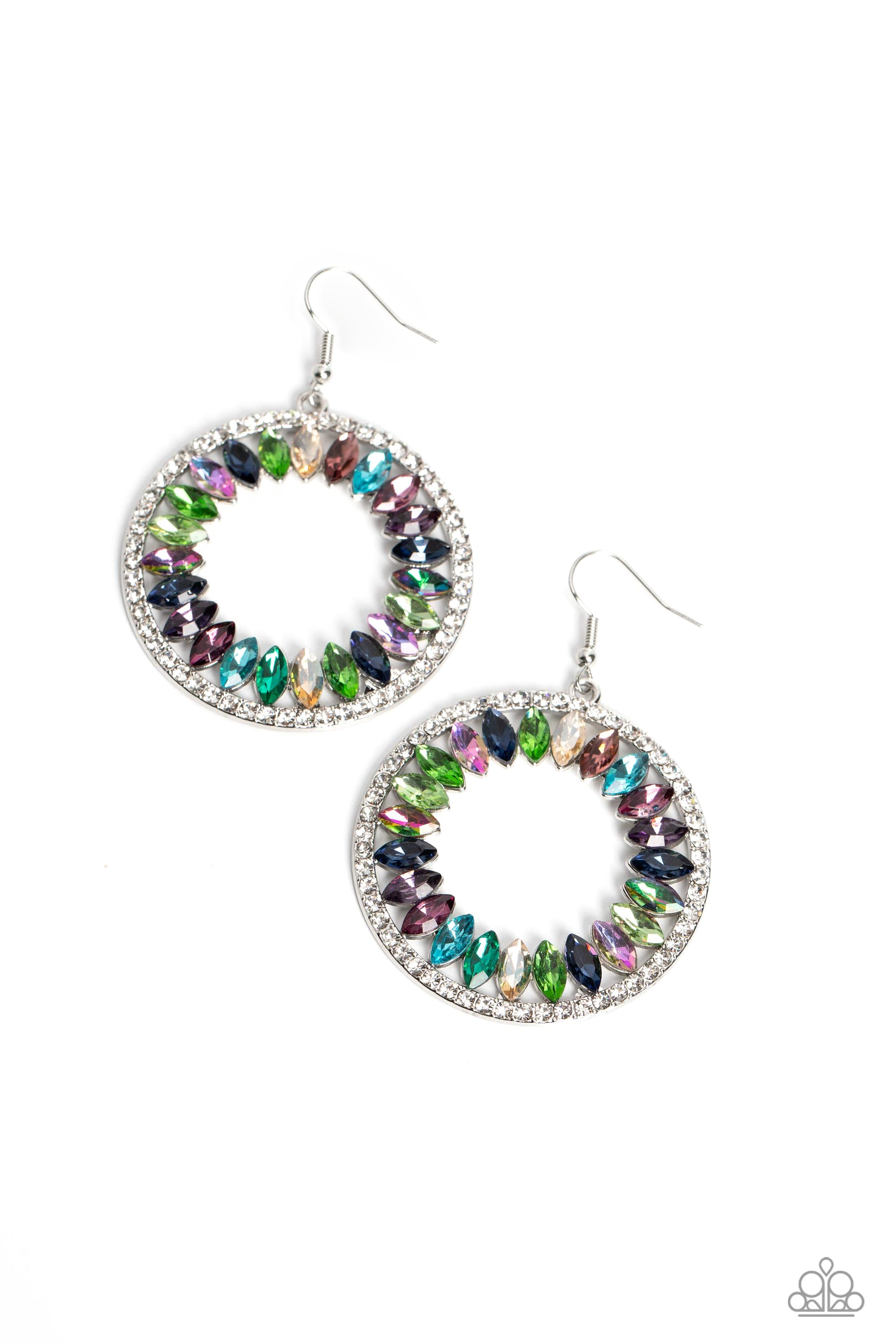 Wall Street Wreaths - multi - Paparazzi earrings