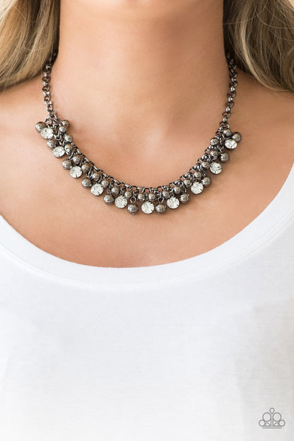 Wall Street Winner-black-Paparazzi necklace