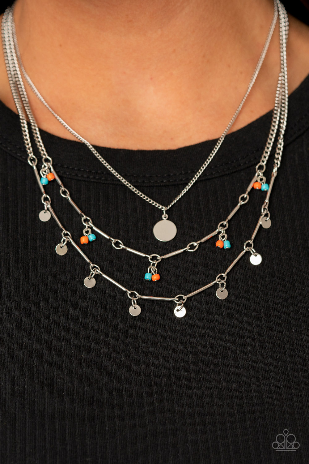 Wandering Wonder - orange - Paparazzi necklace