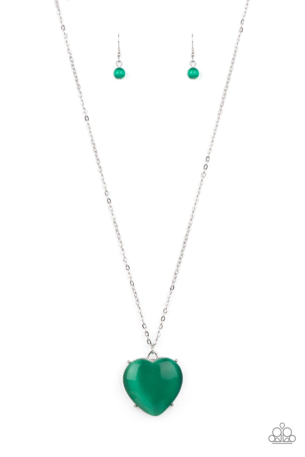 Warmhearted Glow - green - Paparazzi necklace