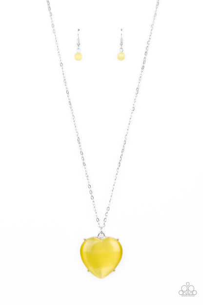 Warmhearted Glow - yellow - Paparazzi necklace
