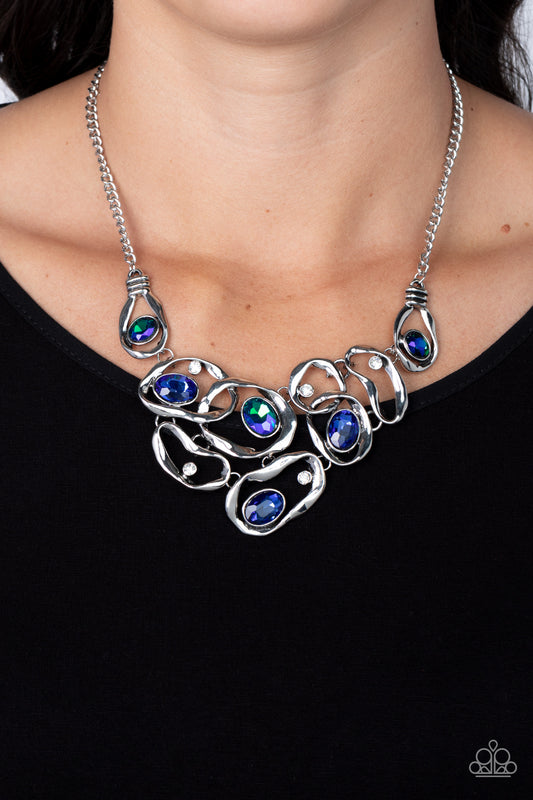 Warp Speed - blue - Paparazzi necklace