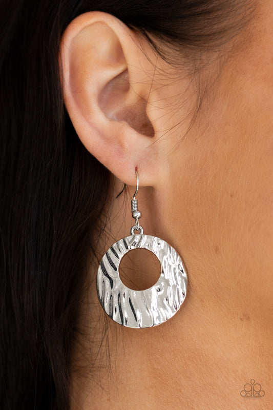 Warped Perceptions - silver - Paparazzi earrings