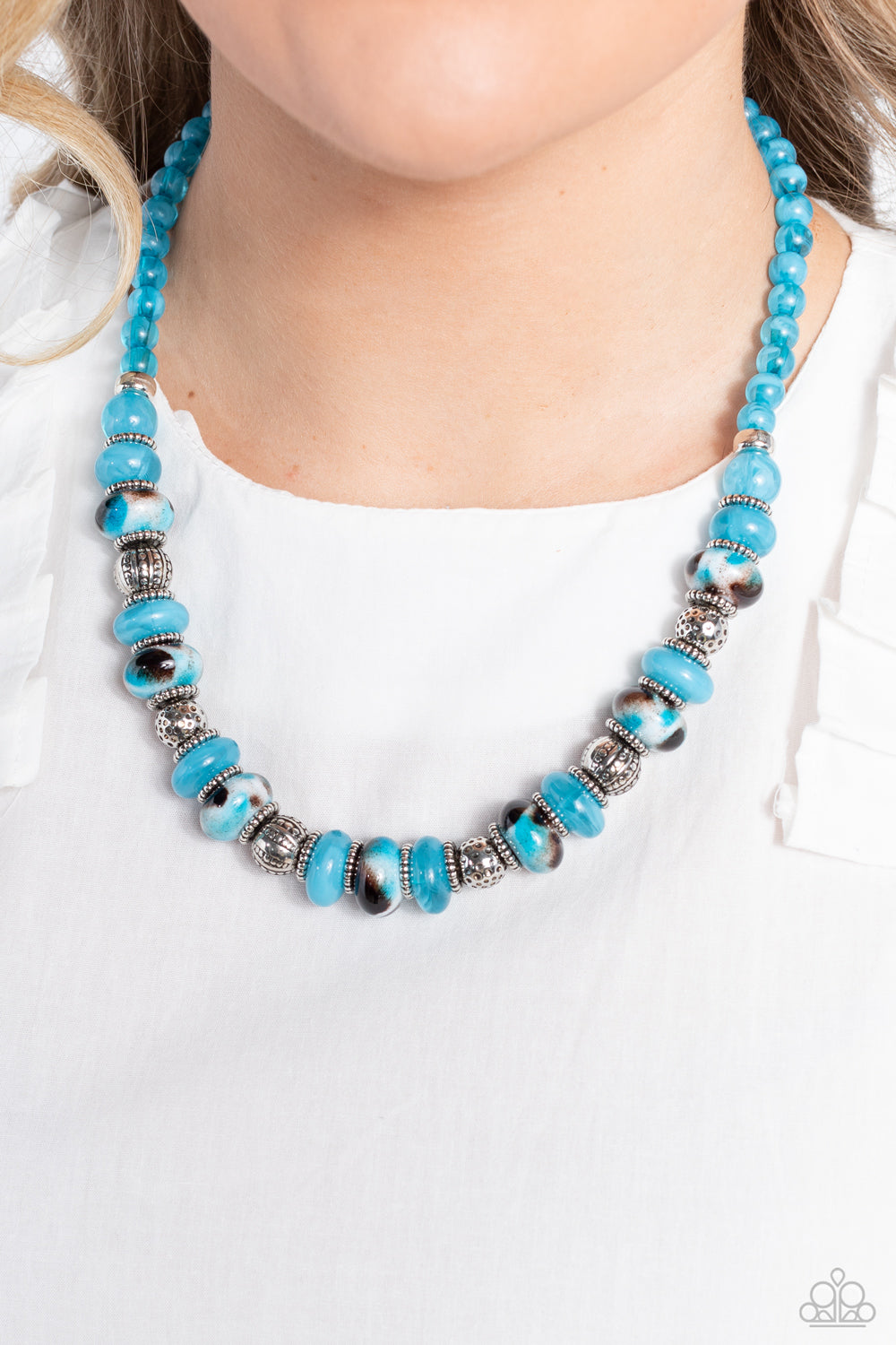 Warped Whimsicality - blue - Paparazzi necklace