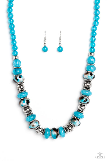 Warped Whimsicality - blue - Paparazzi necklace