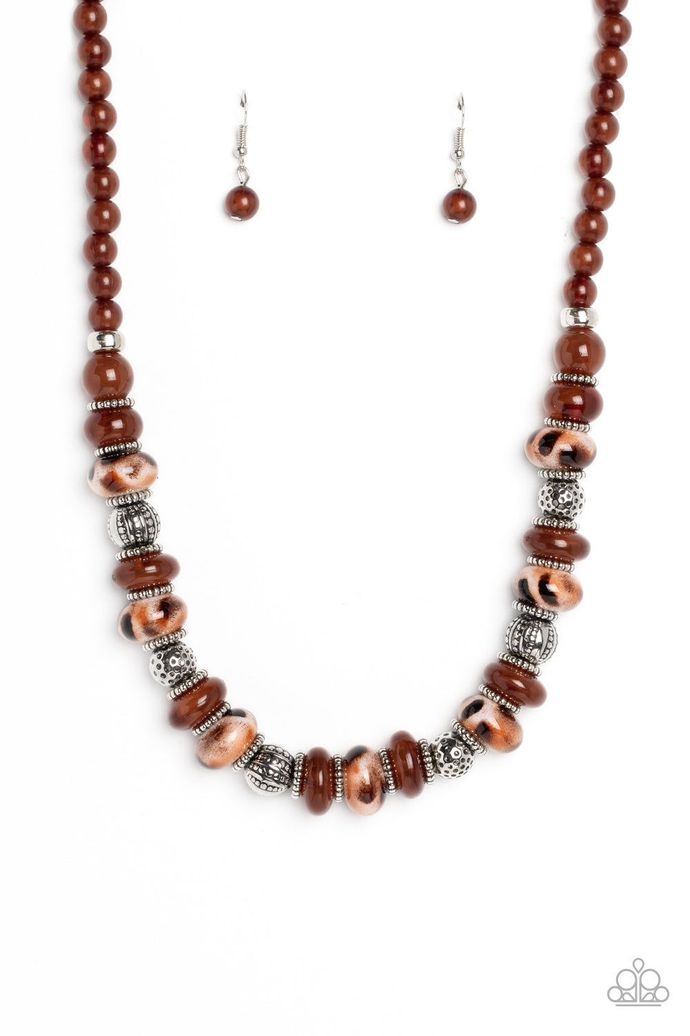 Warped Whimsicality - brown - Paparazzi necklace