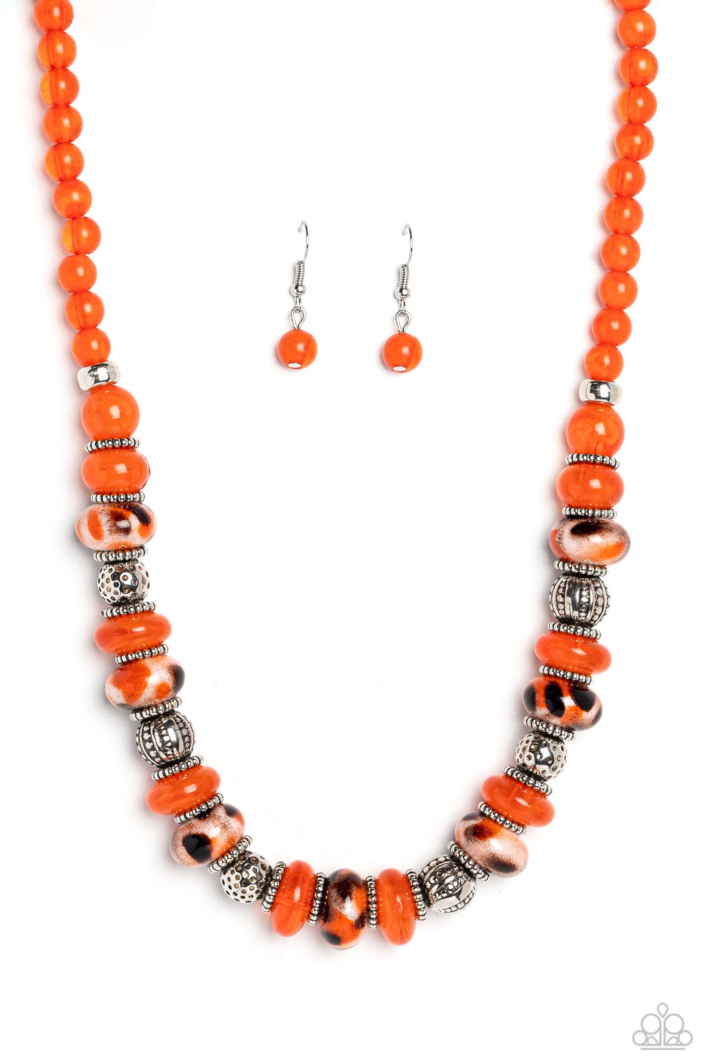 Warped Whimsicality - orange - Paparazzi necklace