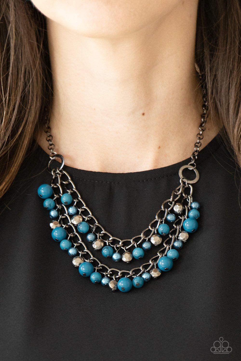Watch Me Now - blue - Paparazzi necklace