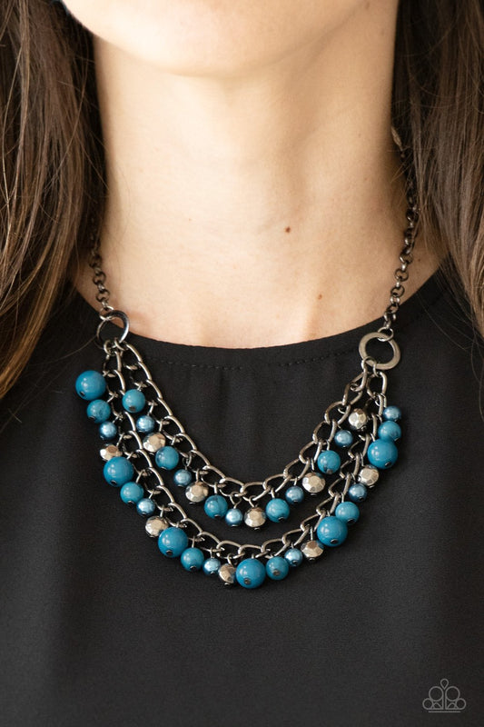 Watch Me Now - blue - Paparazzi necklace