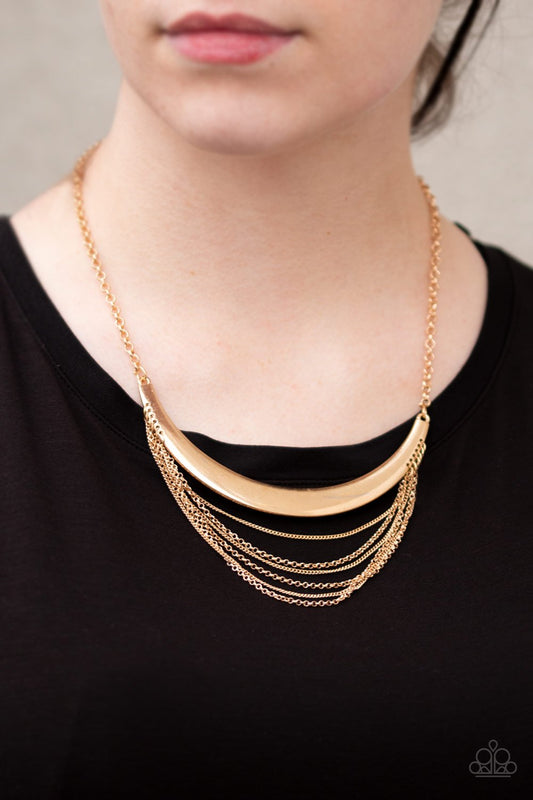 Way Wayfarer - gold - Paparazzi necklace