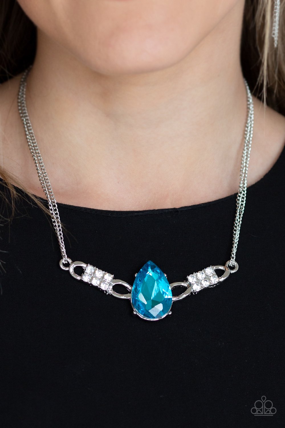 Way to Make an Entrance-blue-Paparazzi necklace