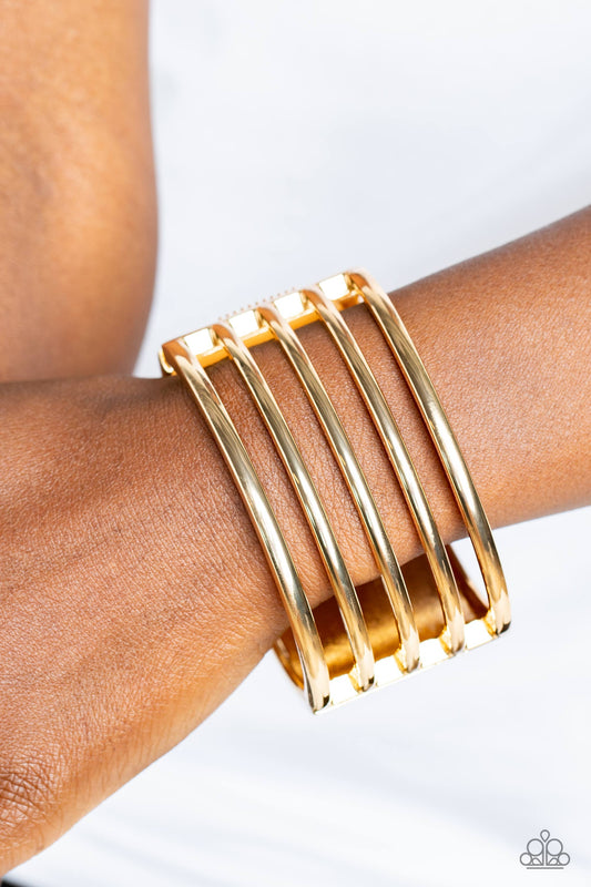 Wayward Warrior - gold - Paparazzi bracelet