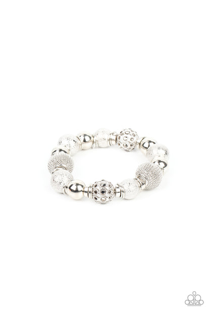 We Totally Mesh - silver - Paparazzi bracelet