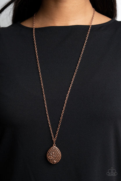 Wearable Wildflowers - copper - Paparazzi necklace