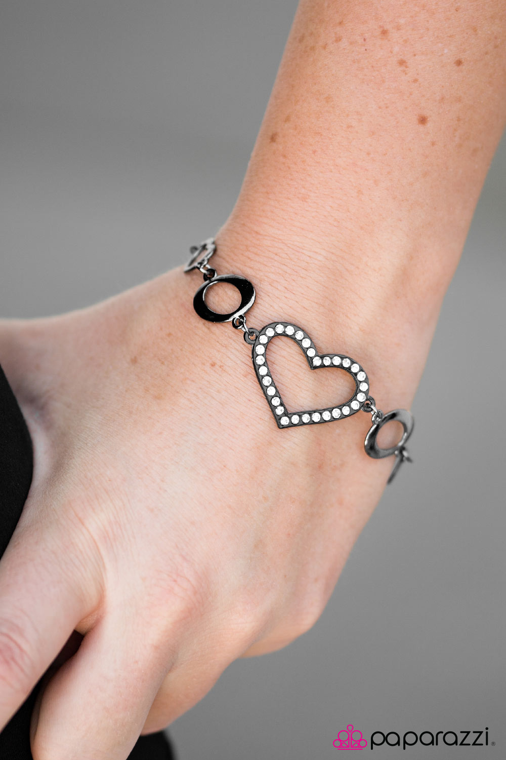 Wearing My Heart on My Sleeve - Black - Paparazzi bracelet