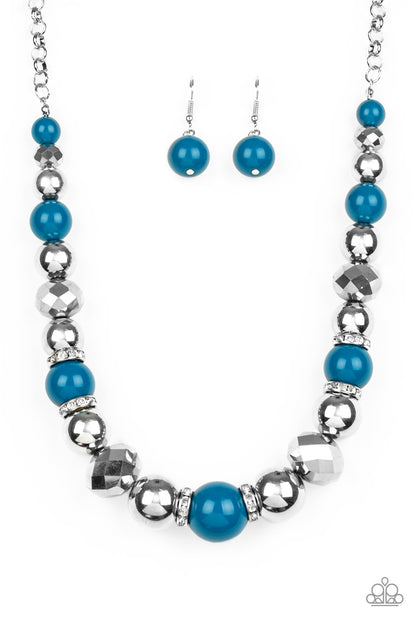 Weekend Party - blue - Paparazzi necklace