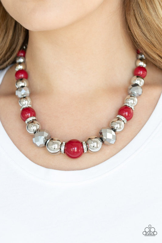 Weekend Party - red - Paparazzi necklace