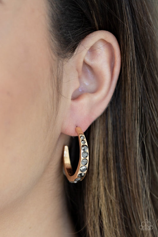 Welcome to Glam Town-gold-Paparazzi earrings