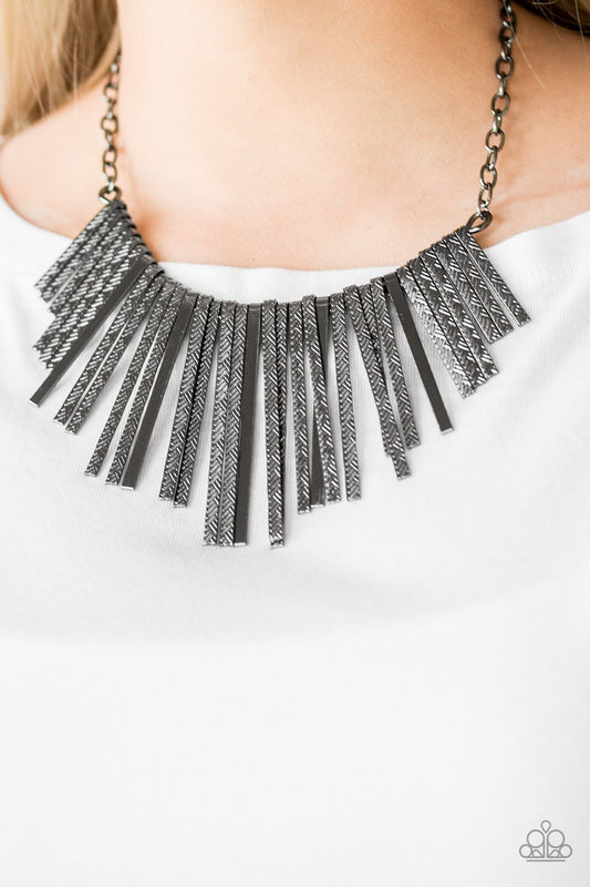 Welcome to the Pack - black - Paparazzi necklace