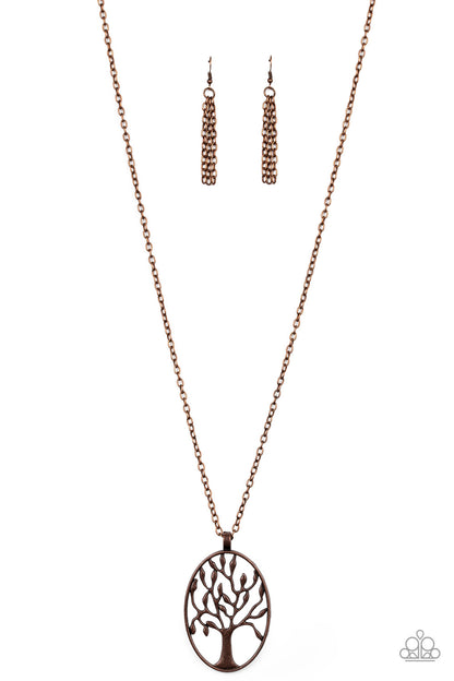 Well Rooted - copper - Paparazzi necklace