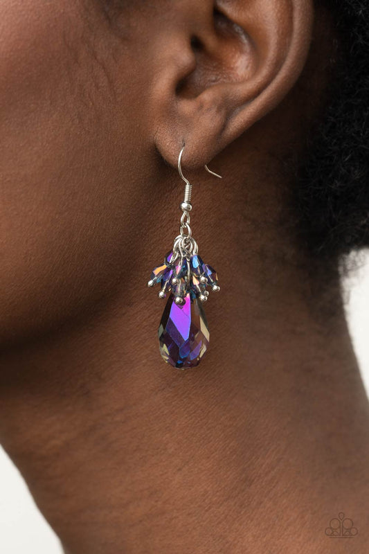 Well Versed in Sparkle - purple - Paparazzi earrings