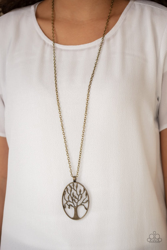 Well Rooted-brass-Paparazzi necklace