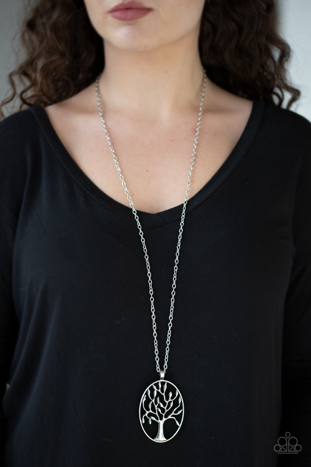 Well Rooted-silver-Paparazzi necklace