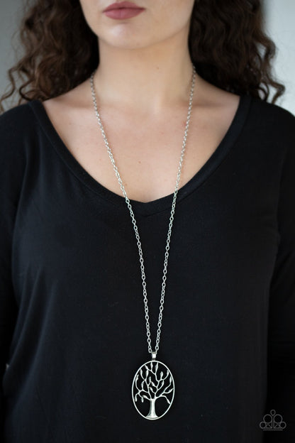 Well Rooted-silver-Paparazzi necklace
