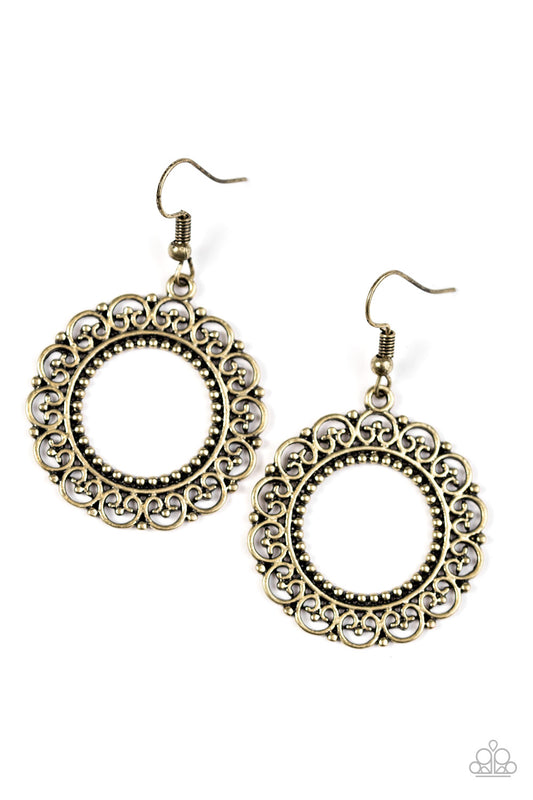 West Is Best - Brass - Paparazzi earrings