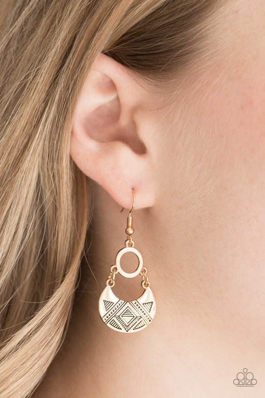 West Side Wild - gold - Paparazzi earrings