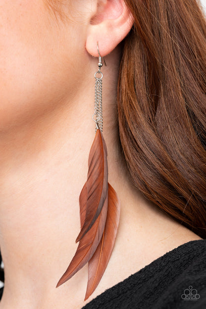 West Side Western - brown - Paparazzi earrings