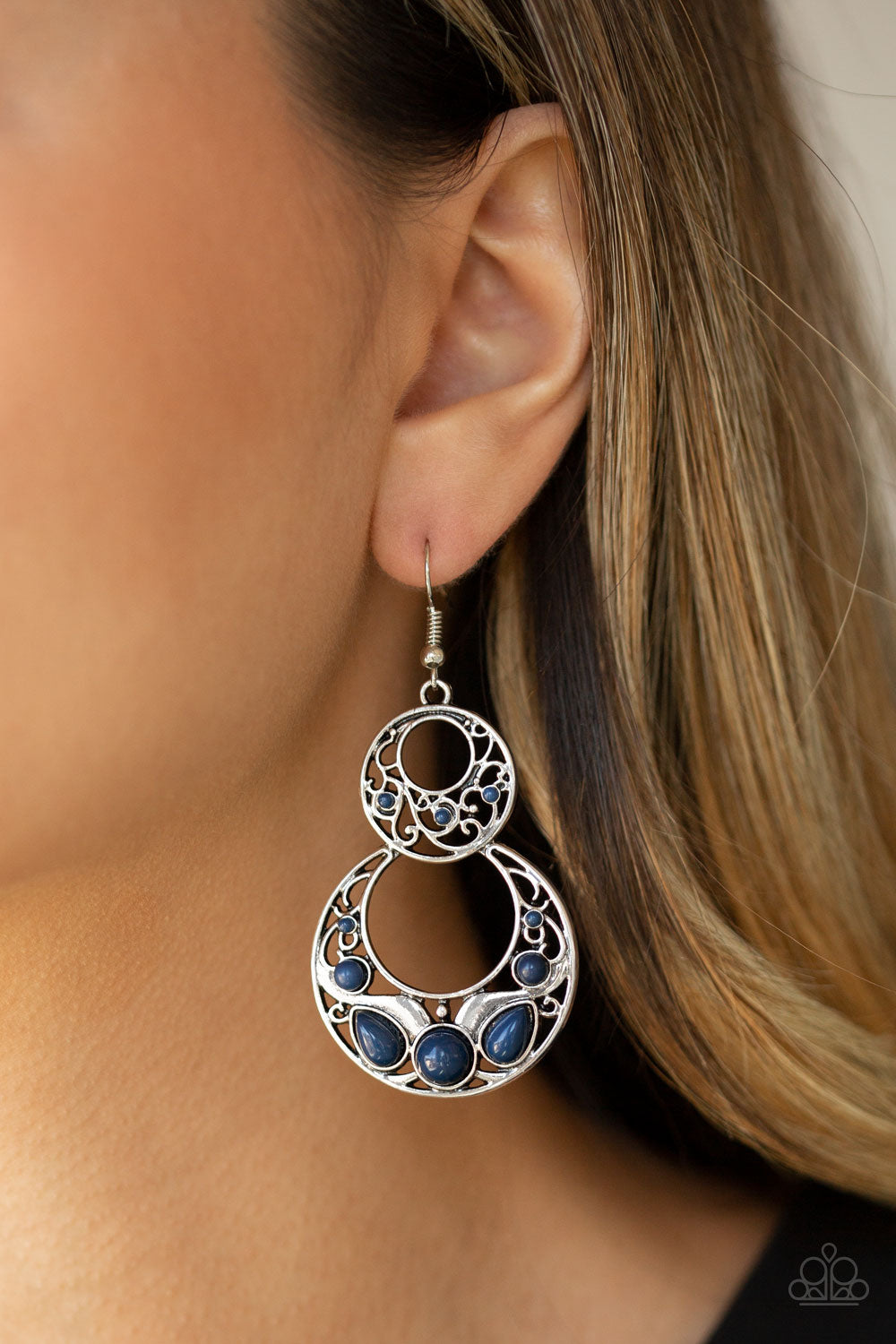 West Coast Whimsical - blue - Paparazzi earrings