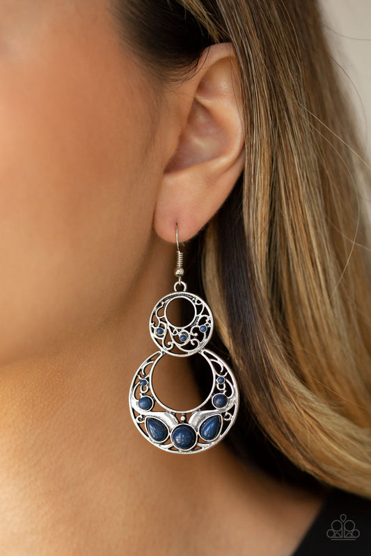 West Coast Whimsical - blue - Paparazzi earrings