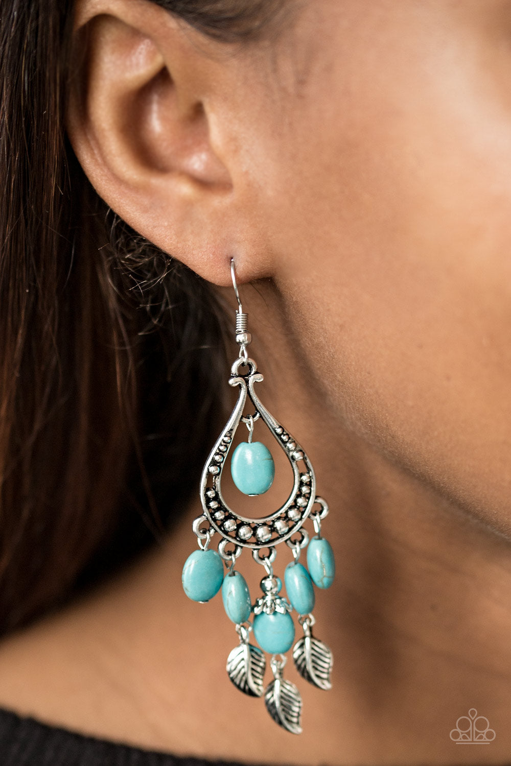 Western Wanterlust - blue - Paparazzi earrings