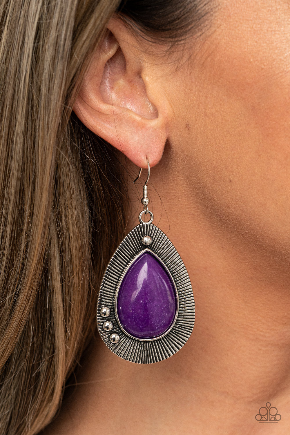 Western Fantasy - purple - Paparazzi earrings