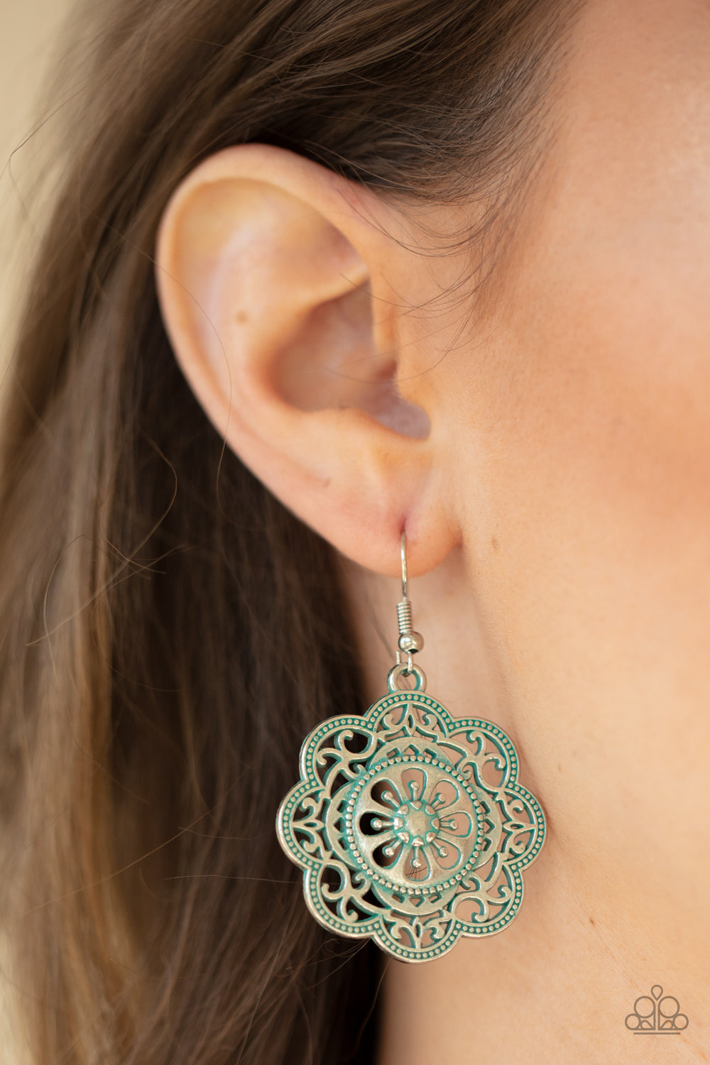 Western Mandalas - blue - Paparazzi earrings