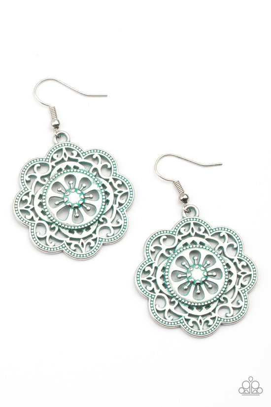 Western Mandalas - blue - Paparazzi earrings – JewelryBlingThing