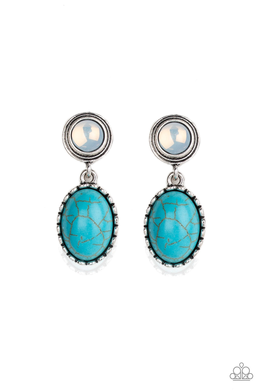 Western Oasis - blue - Paparazzi earrings