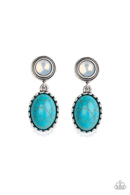 Western Oasis - blue - Paparazzi earrings – JewelryBlingThing