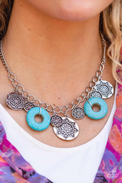 Western Zen - blue - Paparazzi necklace