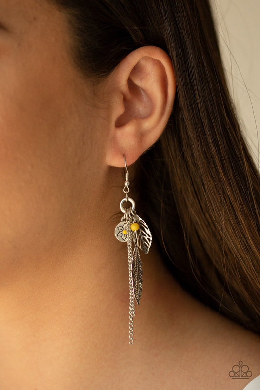 Western Whimsicality-yellow-Paparazzi earrings