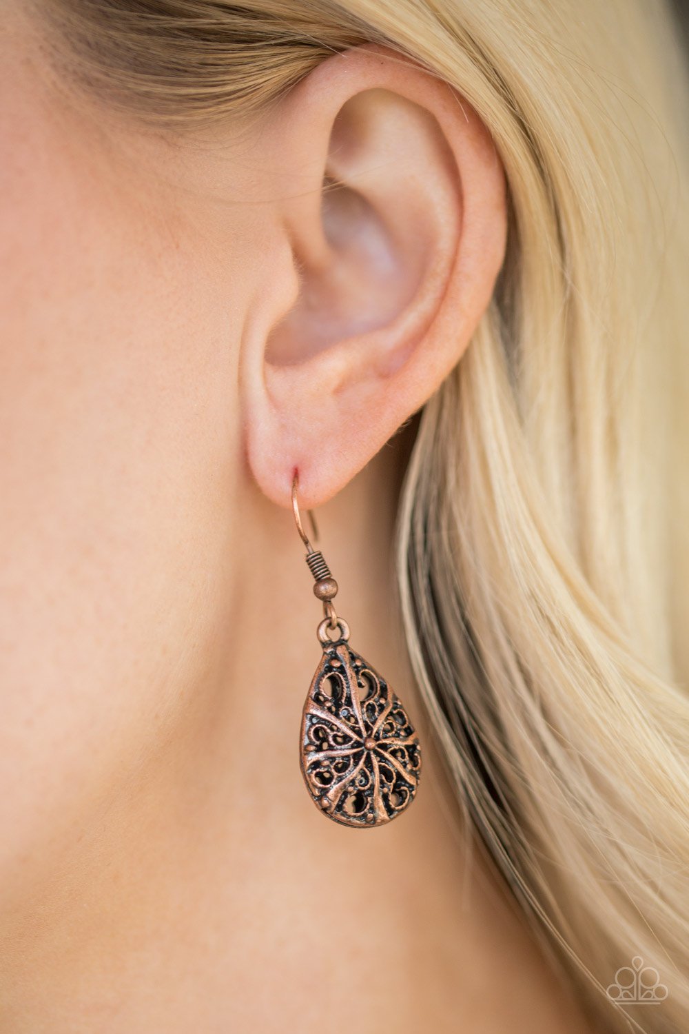 Western Wisteria - copper - Paparazzi earrings
