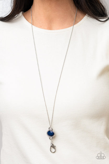 What GLOWS Up - blue - Paparazzi LANYARD necklace
