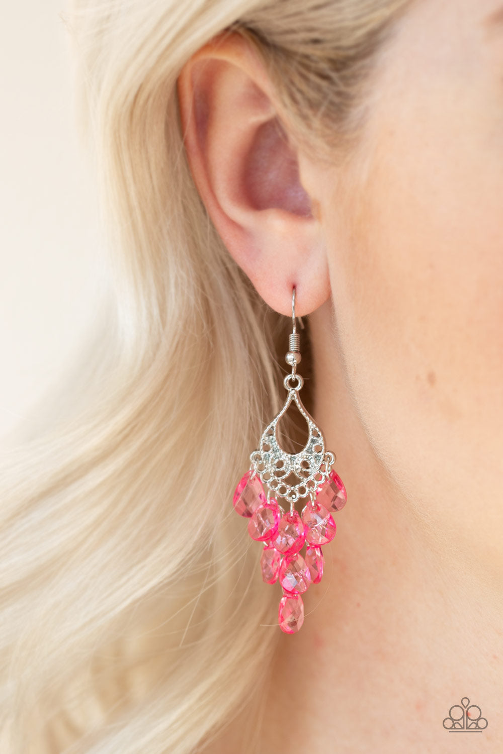 What Happens In Maui - pink - Paparazzi earrings