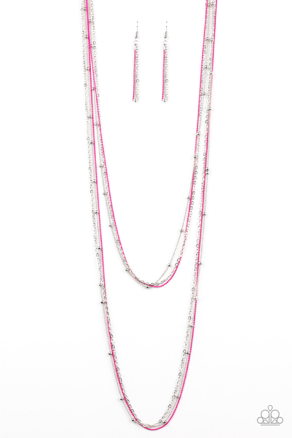 What a Colorful World - pink - Paparazzi necklace