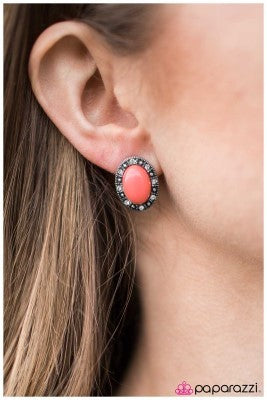 Whats Yours Is Mine - Orange - Paparazzi earrings