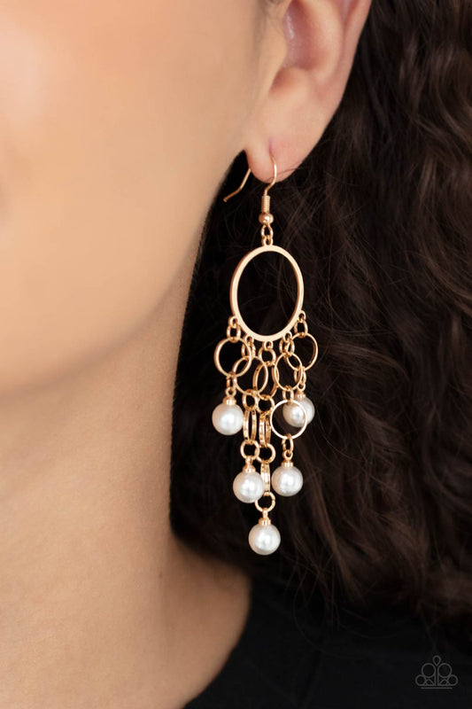 When Life Gives You Pearls - gold - Paparazzi earrings
