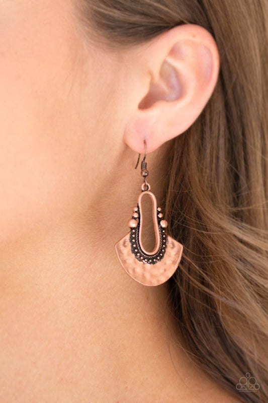 When in Cusco-copper-Paparazzi earrings