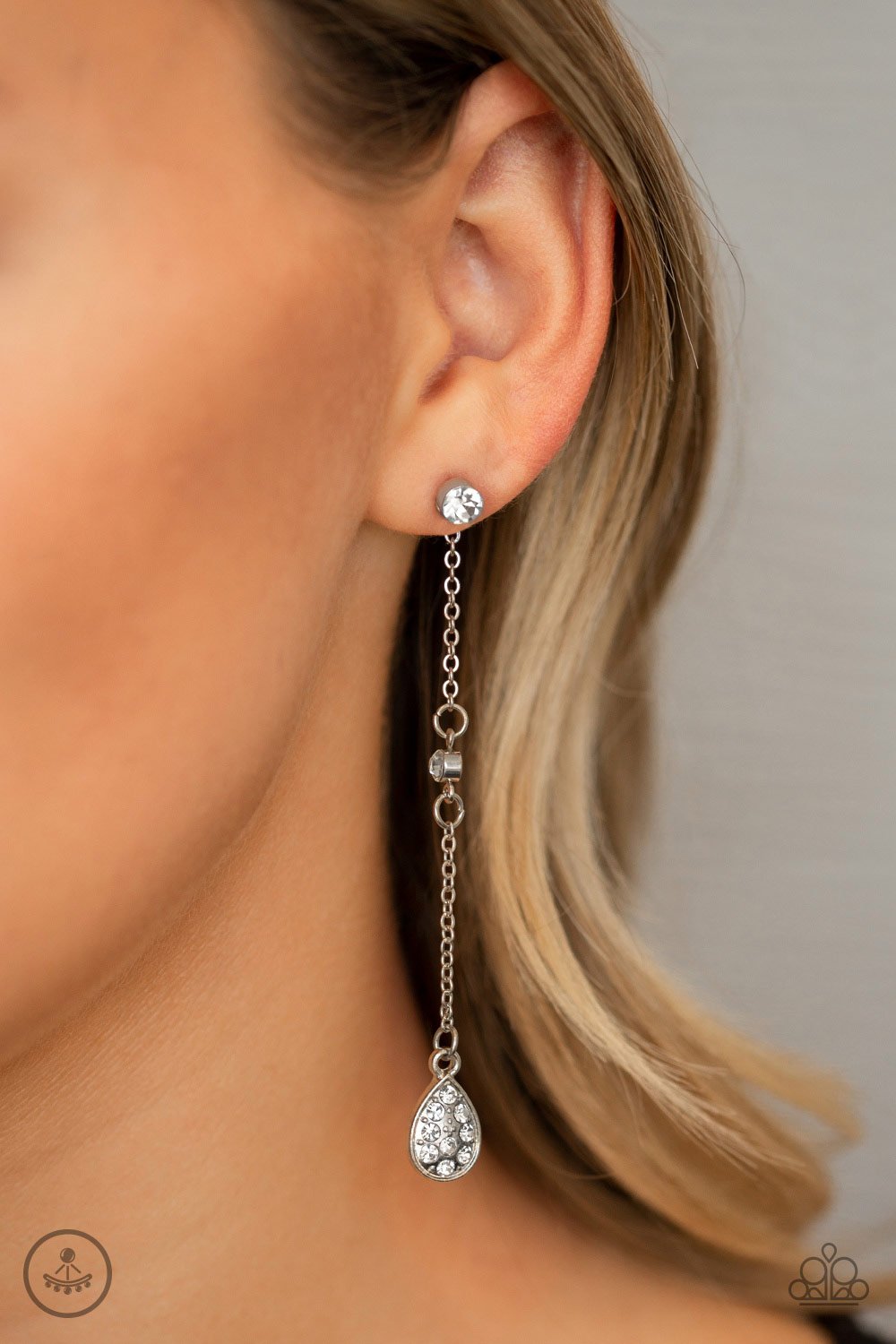 When It REIGNS-white-Paparazzi earrings